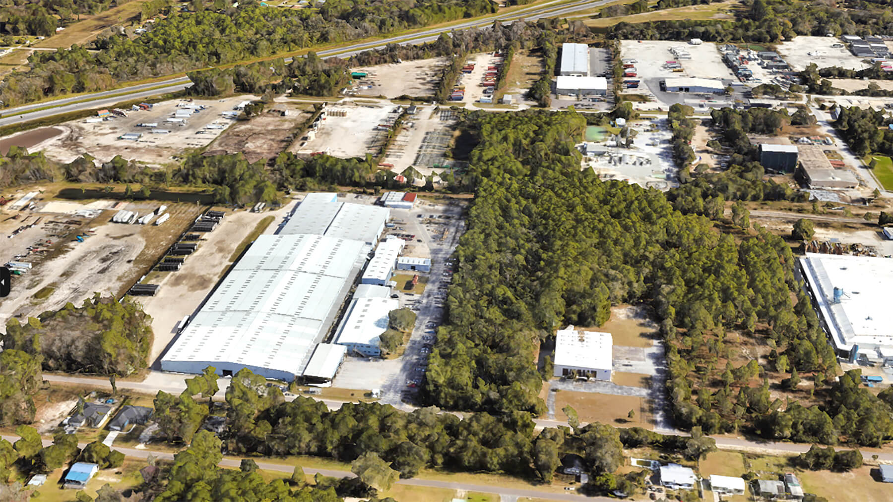 drone photography of new jacksonville florida warehouse